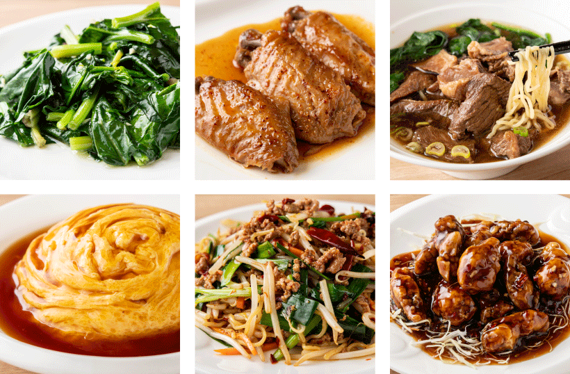 Instagram掲載写真。天津飯など料理写真が並ぶ。